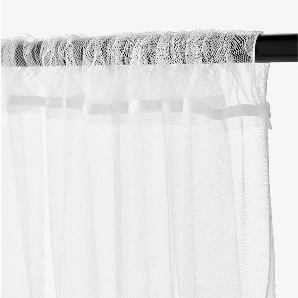 NIP IKEA LILL Lace Sheer Net curtains, 1 pair, white, 110x98